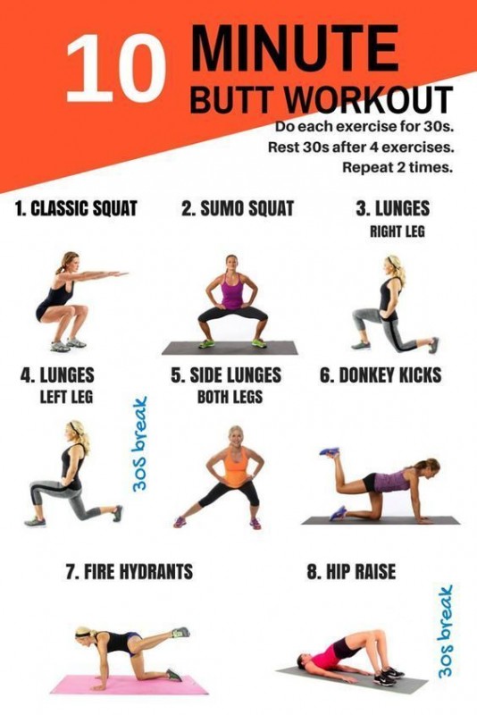 10 minute working to tone your butt