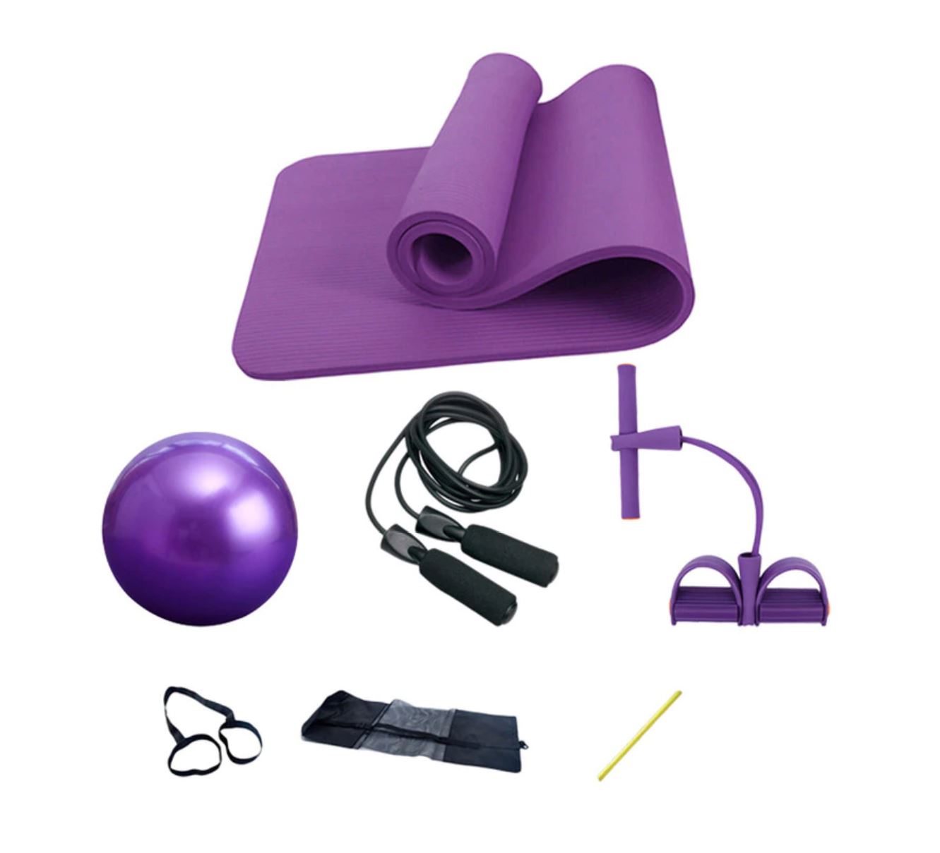 Yoga and Pilates Set Kit - A Girl Exercising