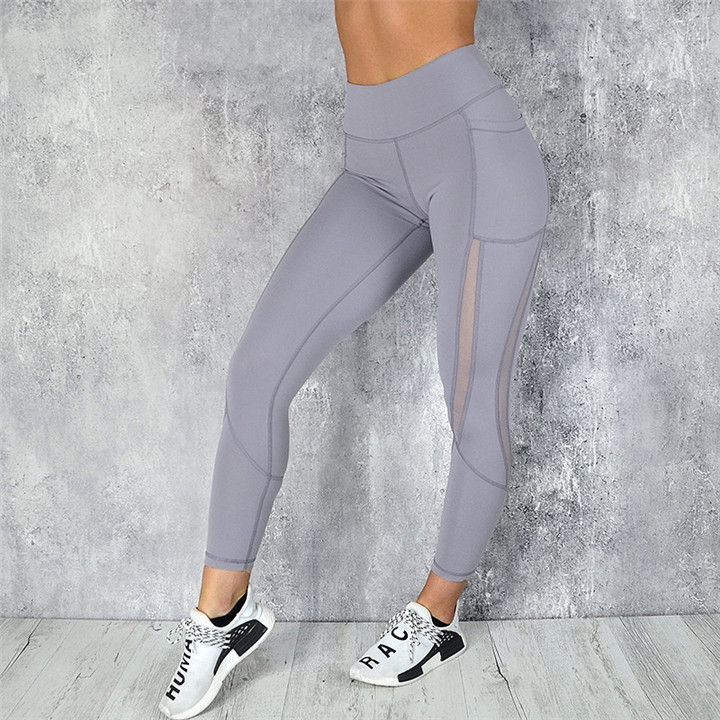 Women's High Waist Solid Color Sports Leggings